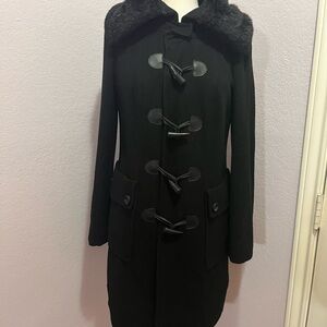 The Limited Black Wool Pea Coat  Size M